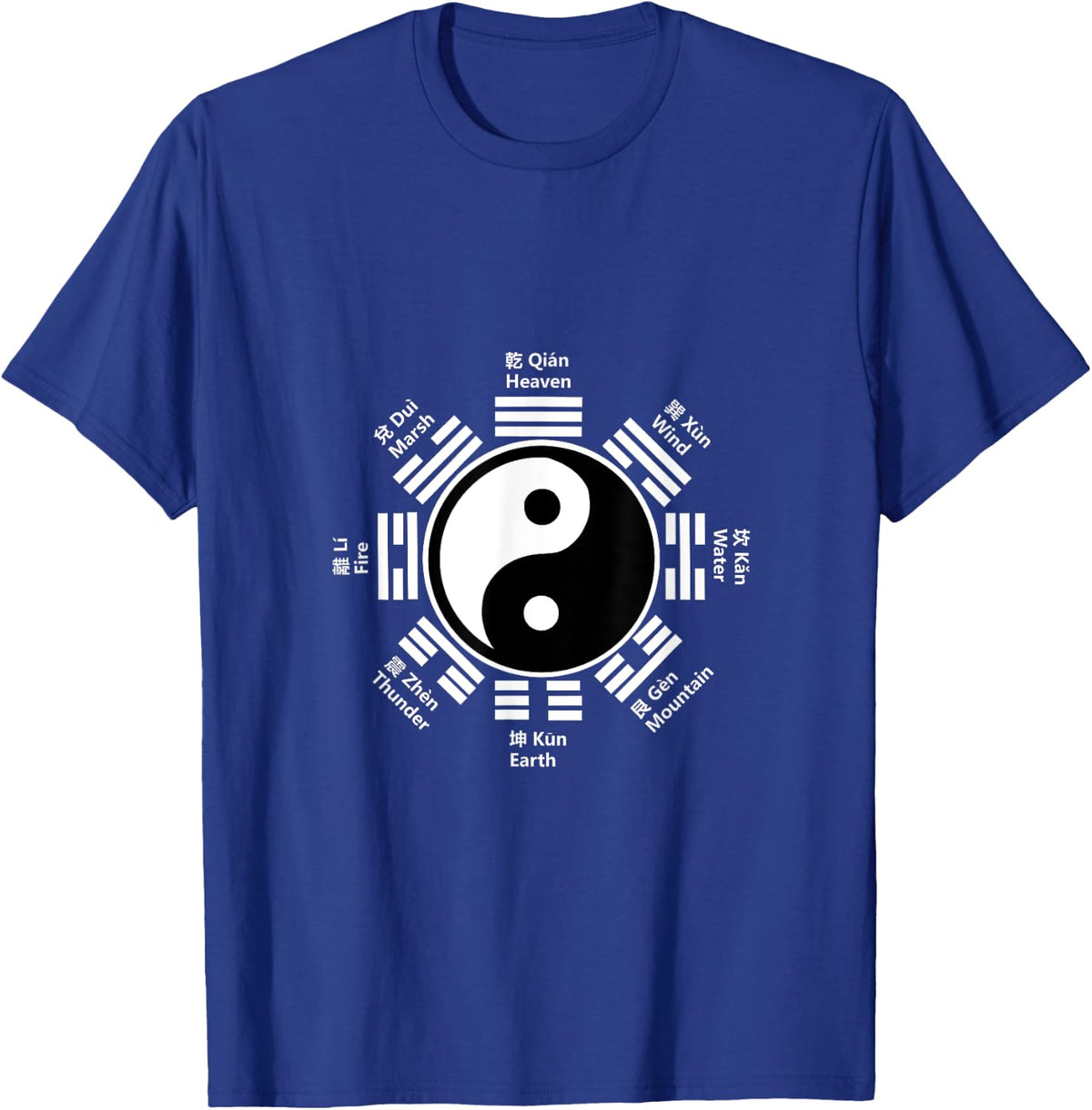 Ying Yang Chinese Yin Tai Chi Feng Shui Bagua T-Shirt - T-Shirt | Royal