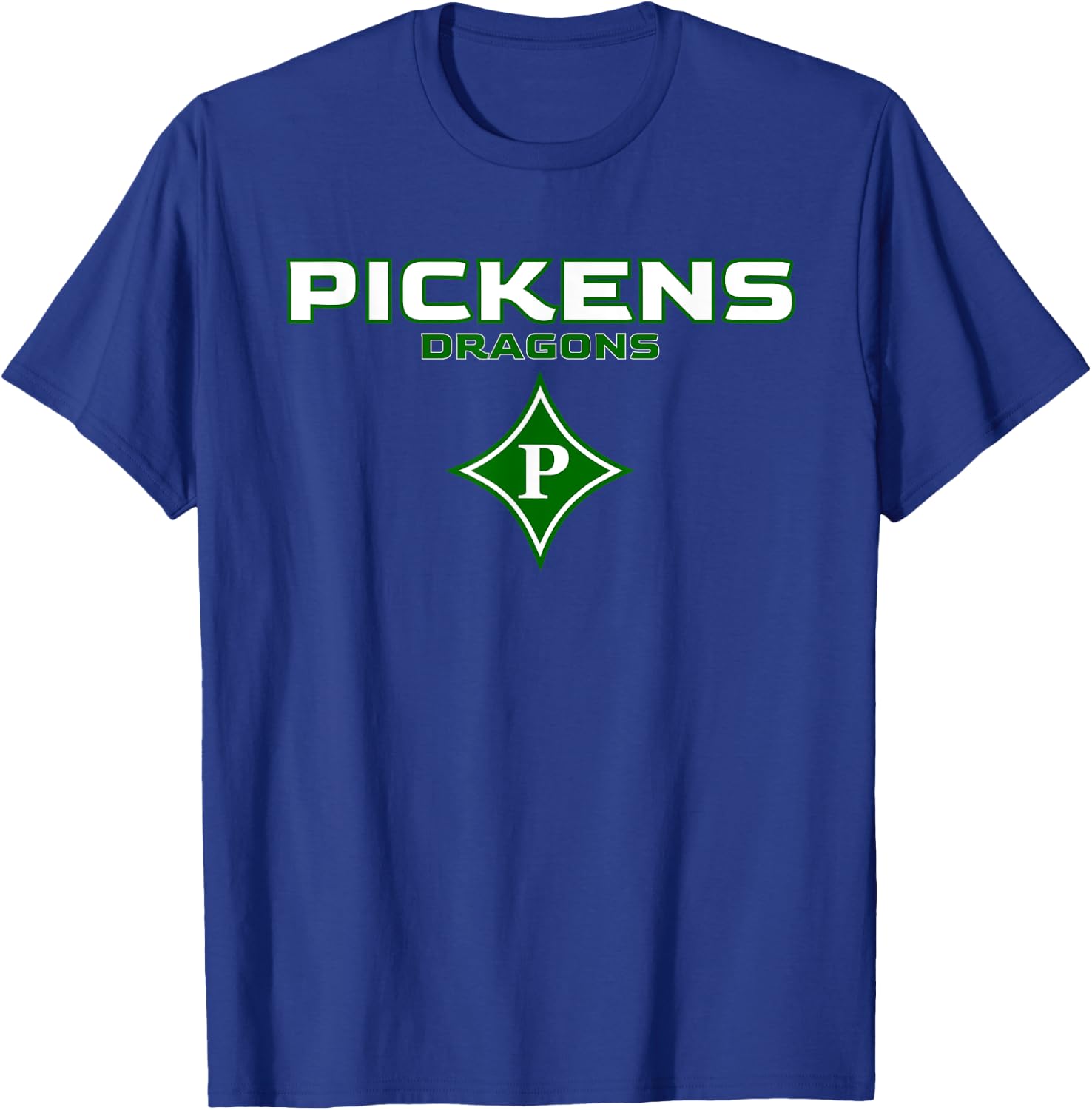 Pickens High School Dragons Stacked T-Shirt - T-Shirt | Royal