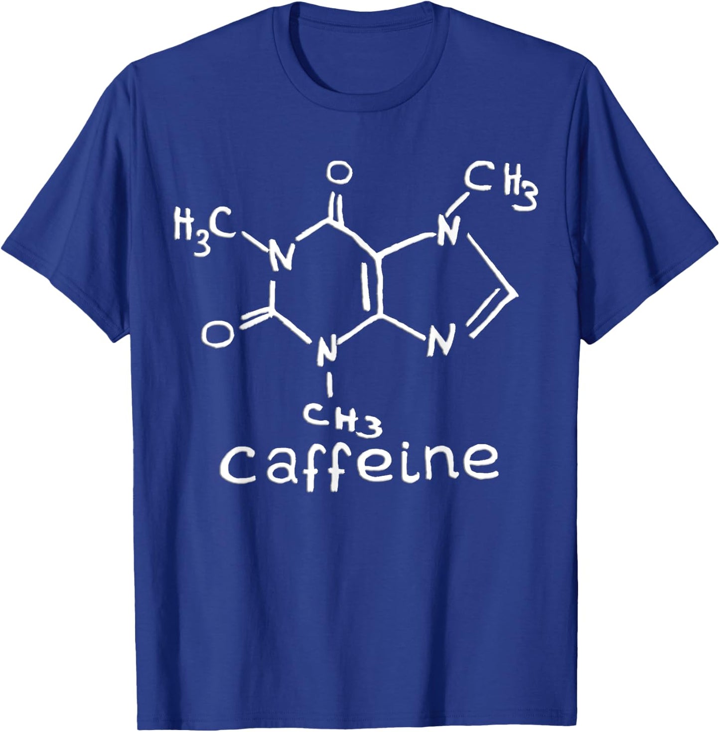 Caffeine Molecule T Shirt Coffee Lovers Gifts Women T-Shirt - T-Shirt | Royal