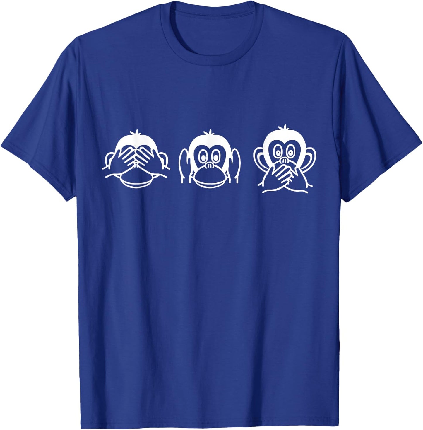 Three wise monkeys T-Shirt - T-Shirt | Royal