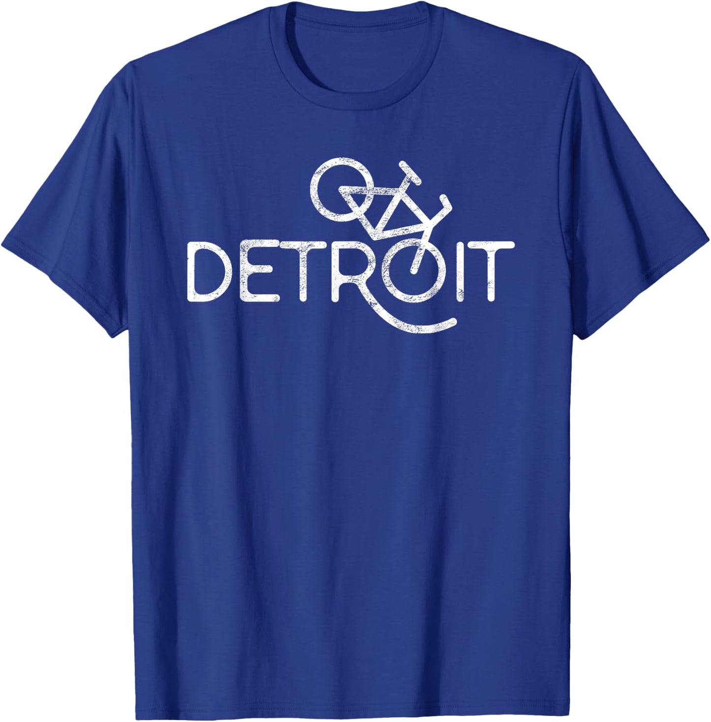 Vintage Detroit Bicycle Cyclist Gift Cycling Michigan Bike T-Shirt - T-Shirt | Royal