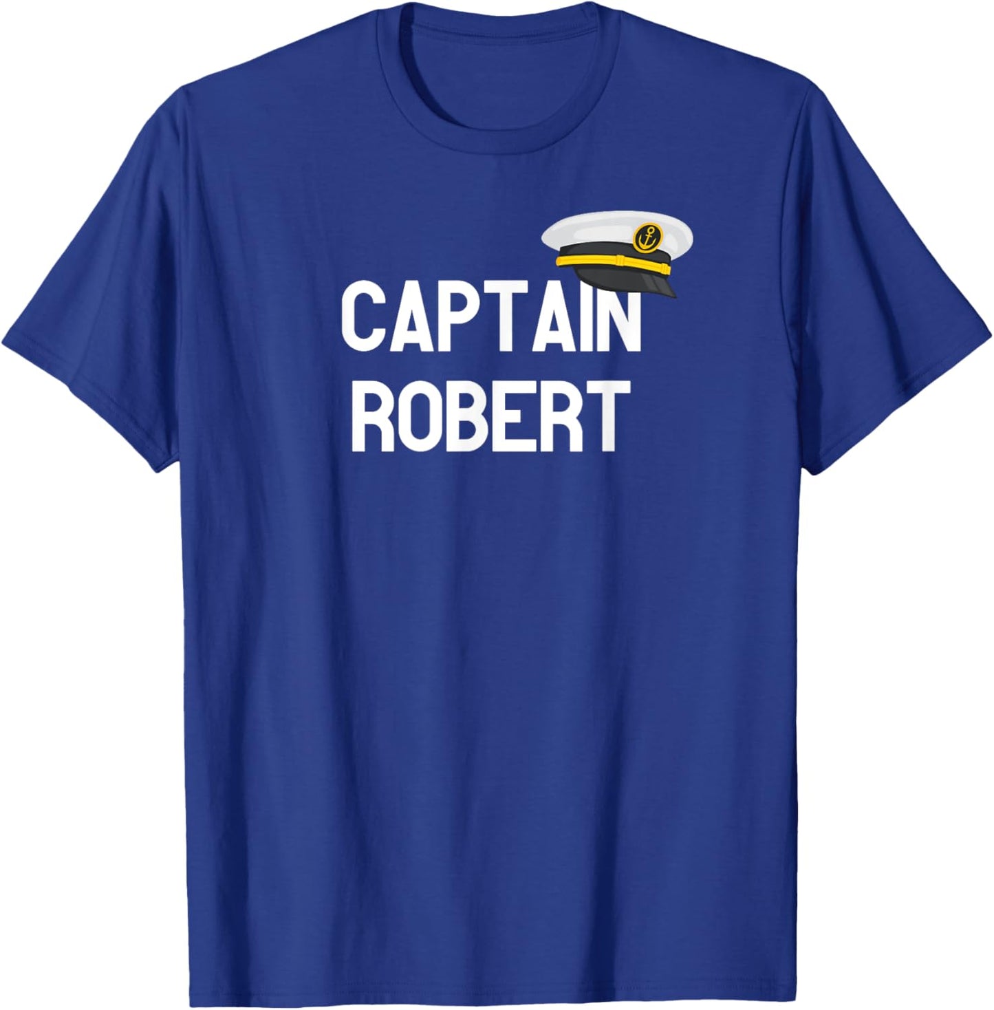 Captain Robert - First Name Gift T-Shirt - T-Shirt | Royal