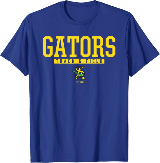 St Amant Gators Logo Track & Field HS T-Shirt - T-Shirt | Royal