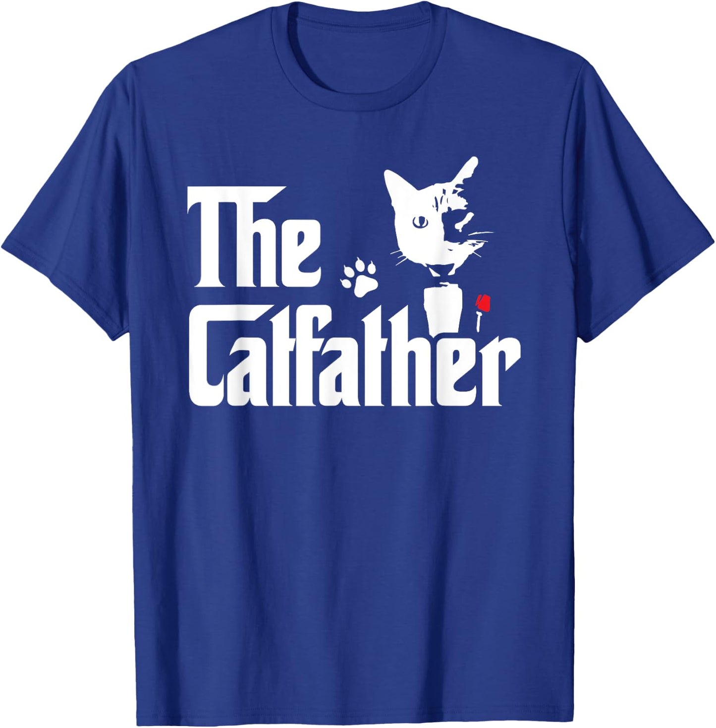 The Catfather Shirt Funny Gift Cat Daddy T-Shirt - T-Shirt | Royal