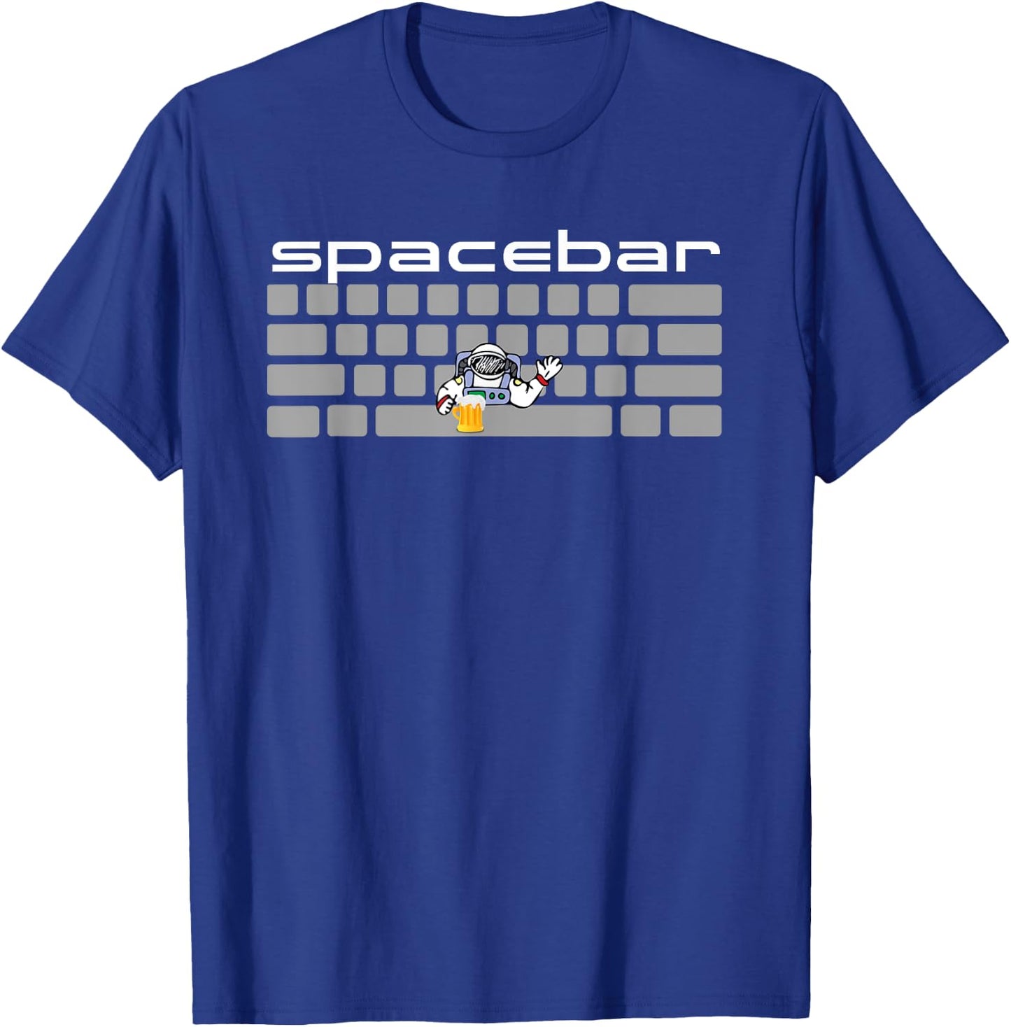 Keyboard Spacebar Astronaut Puns T-Shirt - T-Shirt | Royal