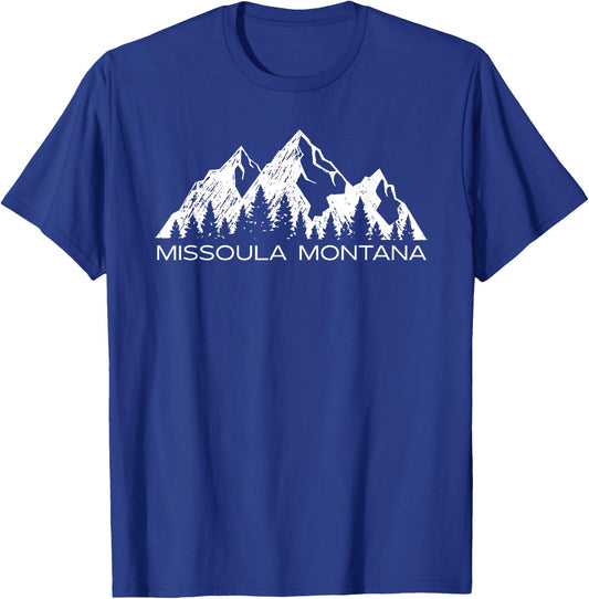 Missoula Montana Mountain Gift | Missoula Montana Souvenir T-Shirt - T-Shirt | Royal