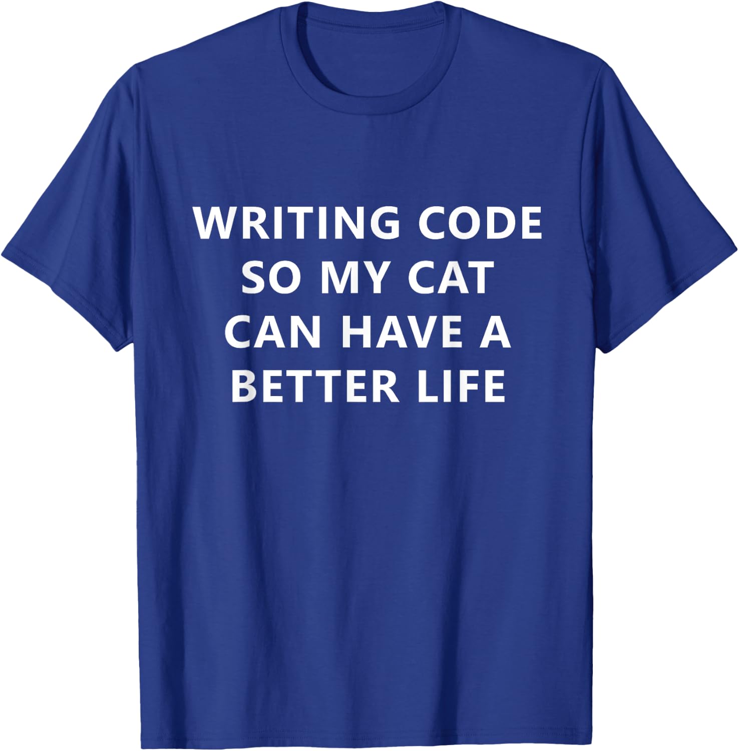Programmer Writing Code For My Cat Funny Coding Women Kids T-Shirt - T-Shirt | Royal