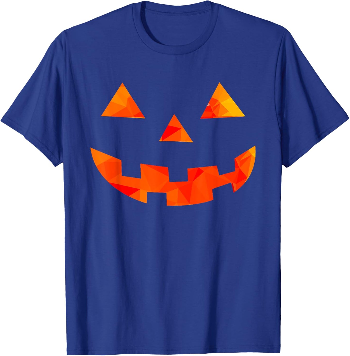 Pumpkin Face Halloween Costume Orange Glow T-Shirt - T-Shirt | Royal