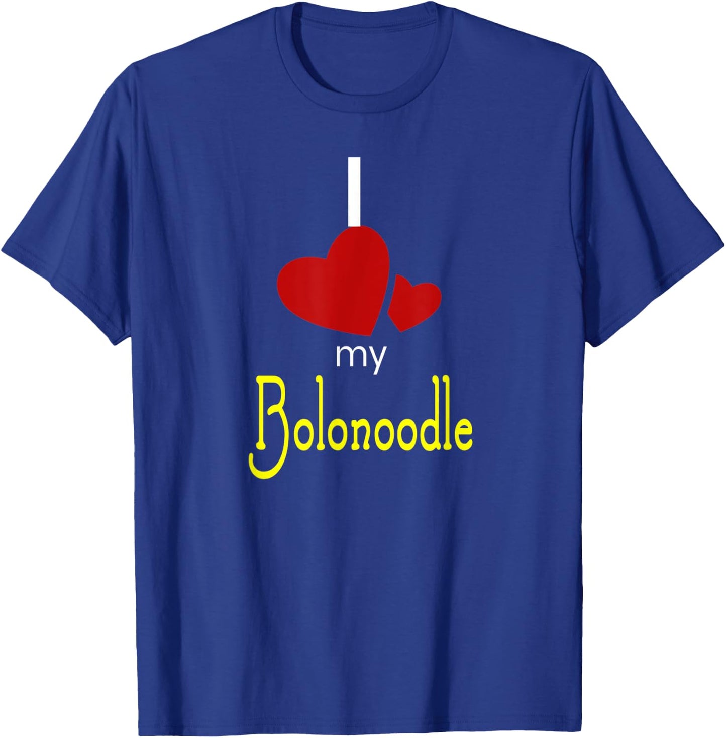 I Love My Bolonoodle Dog Lover Men Women Kids T-Shirt - T-Shirt | Royal