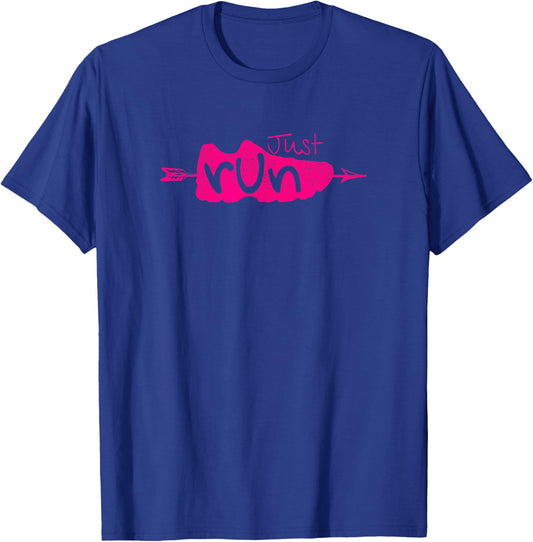 Girls XC Runner Cross Country CC Just Run Distance Running T-Shirt - T-Shirt | Royal