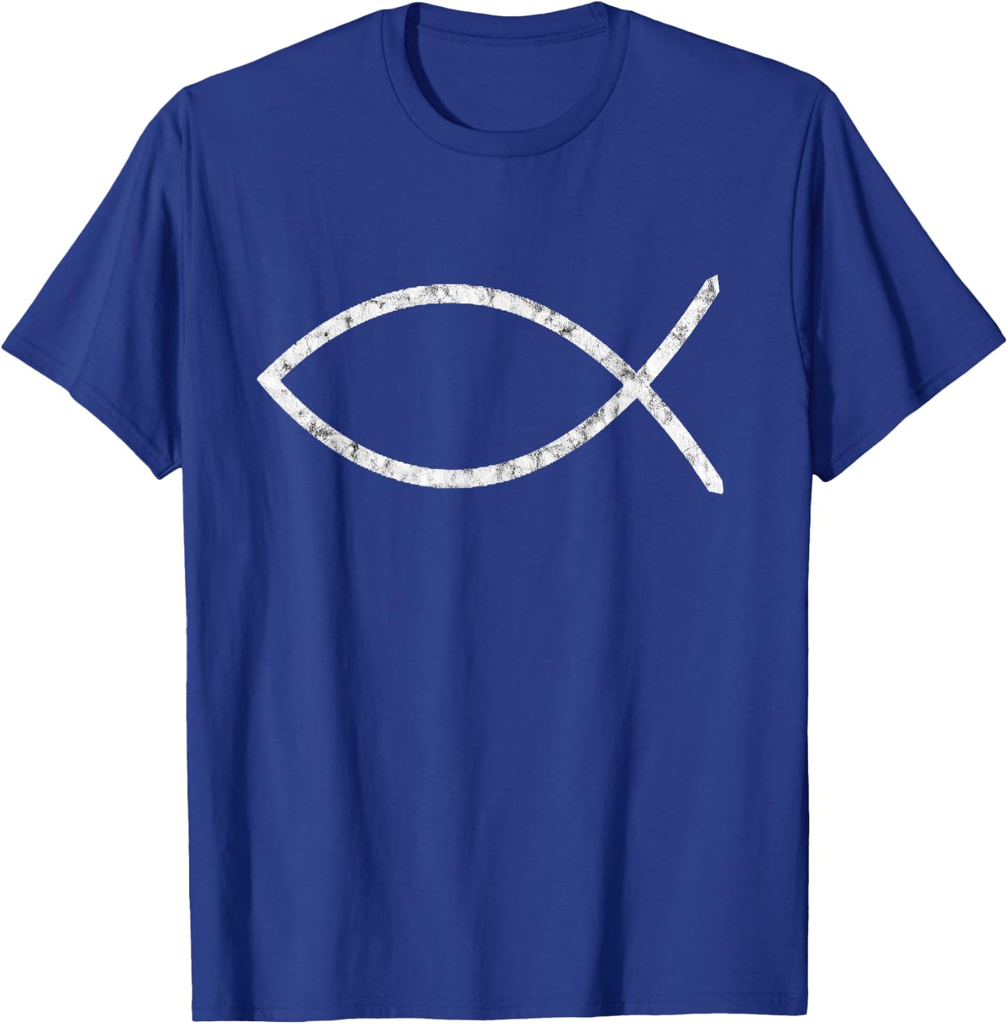 Ichthys Sign Jesus Fish Christ Christian Faith Symbol T-Shirt - T-Shirt | Royal