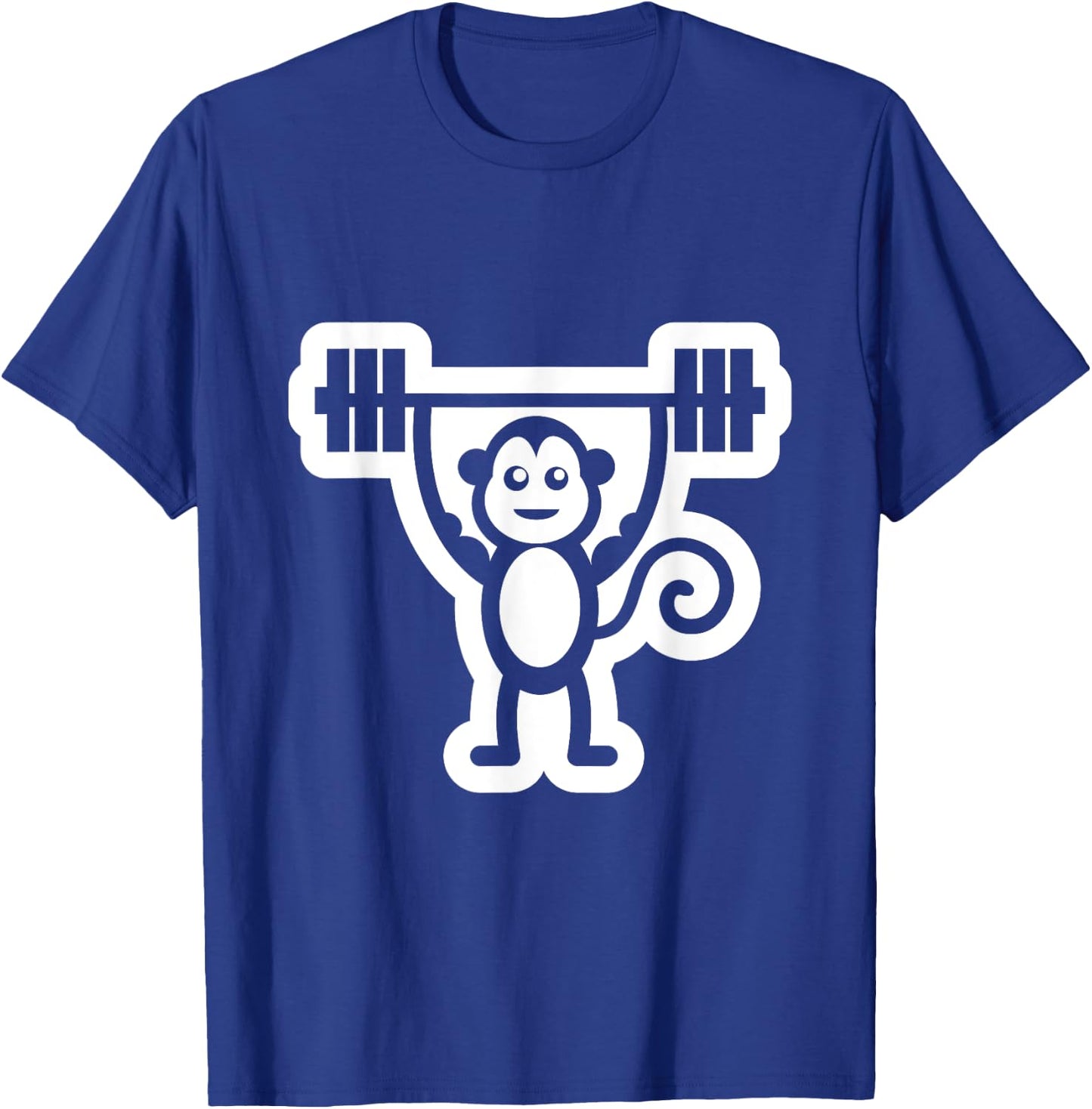 Gym Monkey Weightlifting Muscle Monkey Dead Lifting T-Shirt - T-Shirt | Royal