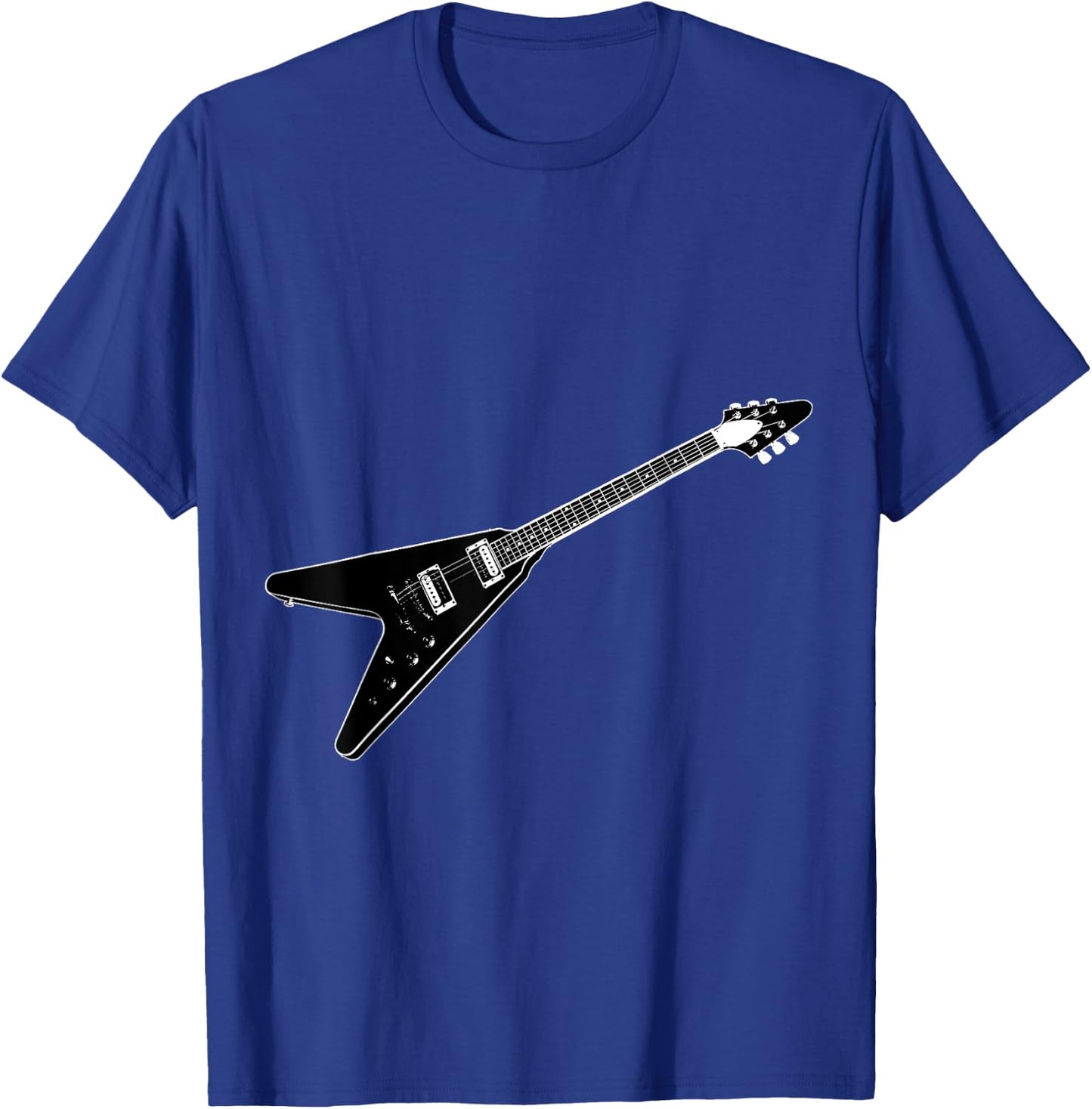 Flying V Guitar Hard Rock Heavy Death Nu Metal Music Band T-Shirt - T-Shirt | Royal
