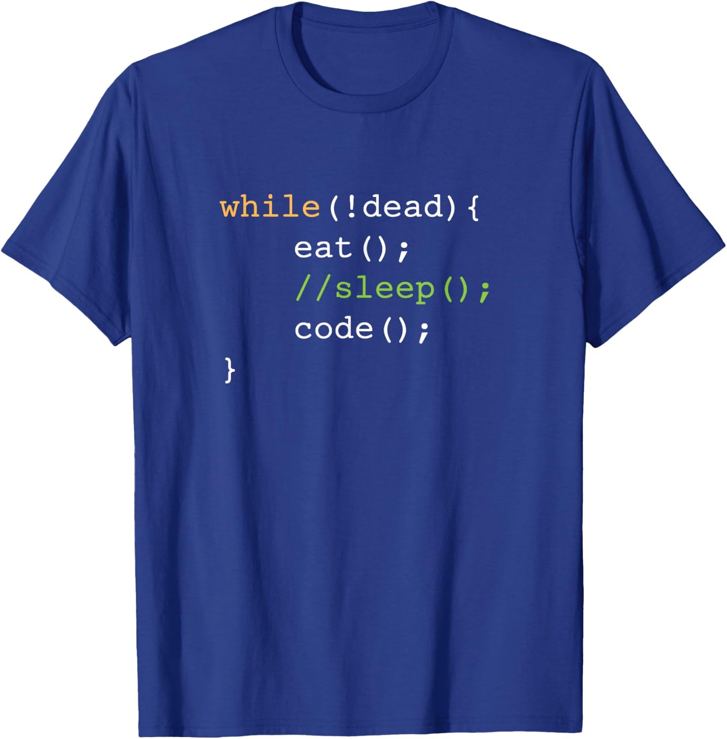 Funny Computer Science Programmer Eat Sleep Code T-Shirt - T-Shirt | Royal
