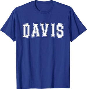 DAVIS CA CALIFORNIA USA Vintage Sports Varsity Style T-Shirt - T-Shirt | Royal