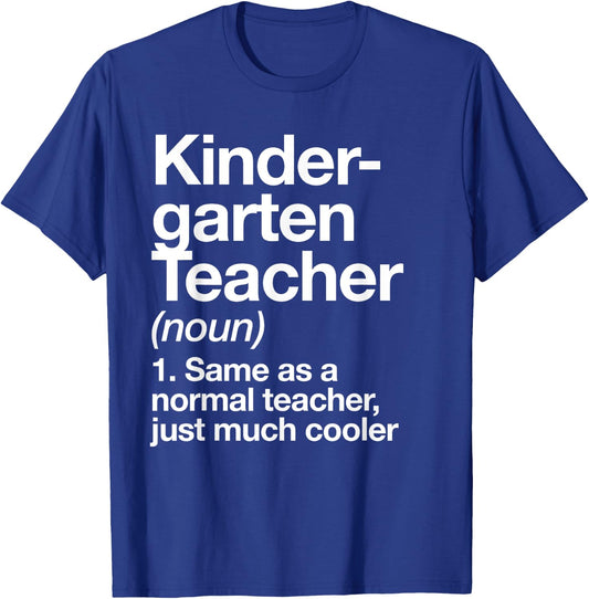 Kindergarten Teacher Definition Funny Back To School T-Shirt - T-Shirt | Royal