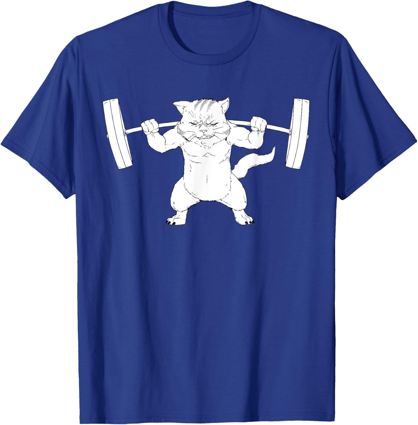 Cat Squat Powerlifting Women Girls Kids T-Shirt - T-Shirt | Royal