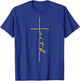Men Women Youth Faith Cross Christian Handwriting T-Shirt - T-Shirt | Royal