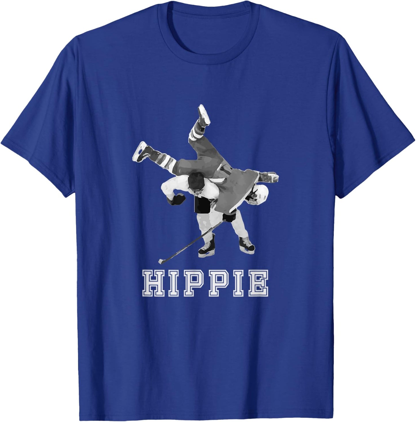 Hippie Hip Check Hockey T-Shirt - T-Shirt | Royal