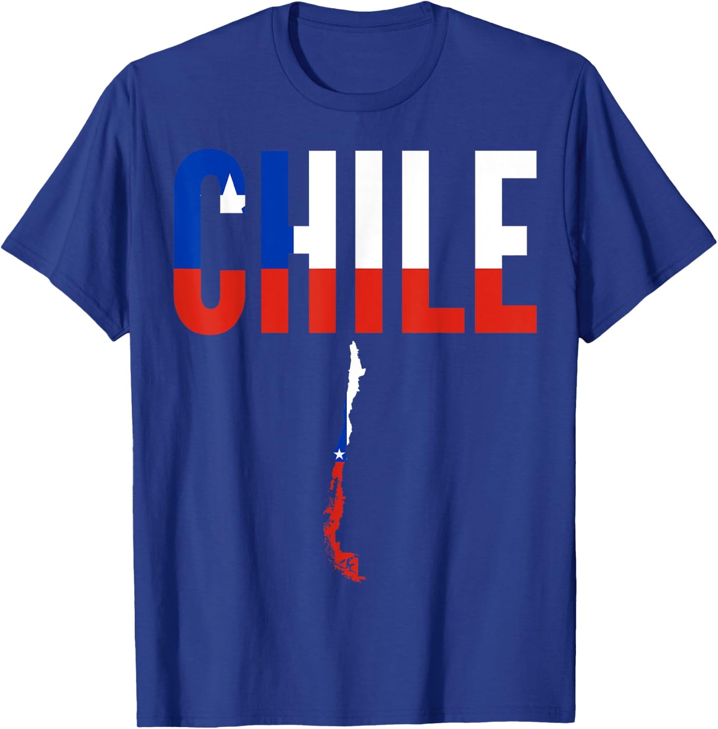 Chilean - Chile Country Map Flag T-Shirt - T-Shirt | Royal