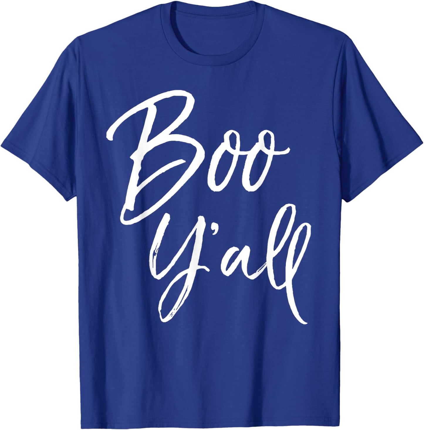 Boo Y'all Shirt for Girls Cute Southern Halloween Women T-Shirt - T-Shirt | Royal