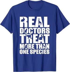 Veterinarian - Doctors Treat More Than One Species T-Shirt - T-Shirt | Royal