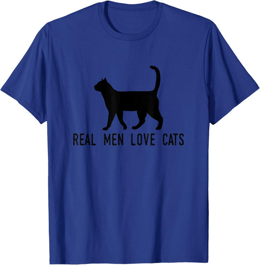 Real Men Love Cats - Funny T-Shirt - T-Shirt | Royal