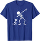Dab dabbing pet cat skeleton bones skull Halloween T-Shirt - T-Shirt | Royal
