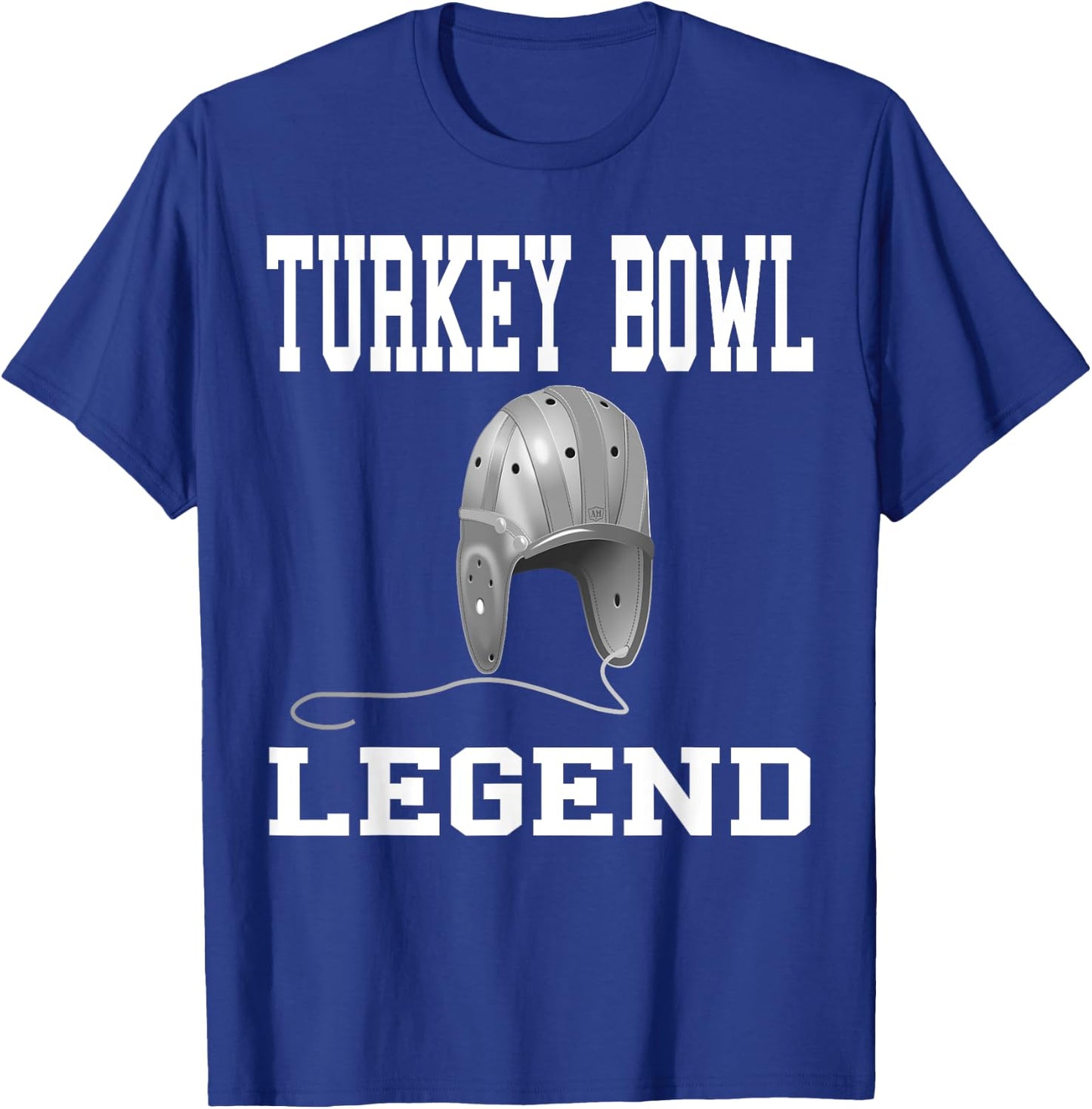 Thanksgiving Turkey Bowl Vintage Football Helmet T-Shirt - T-Shirt | Royal