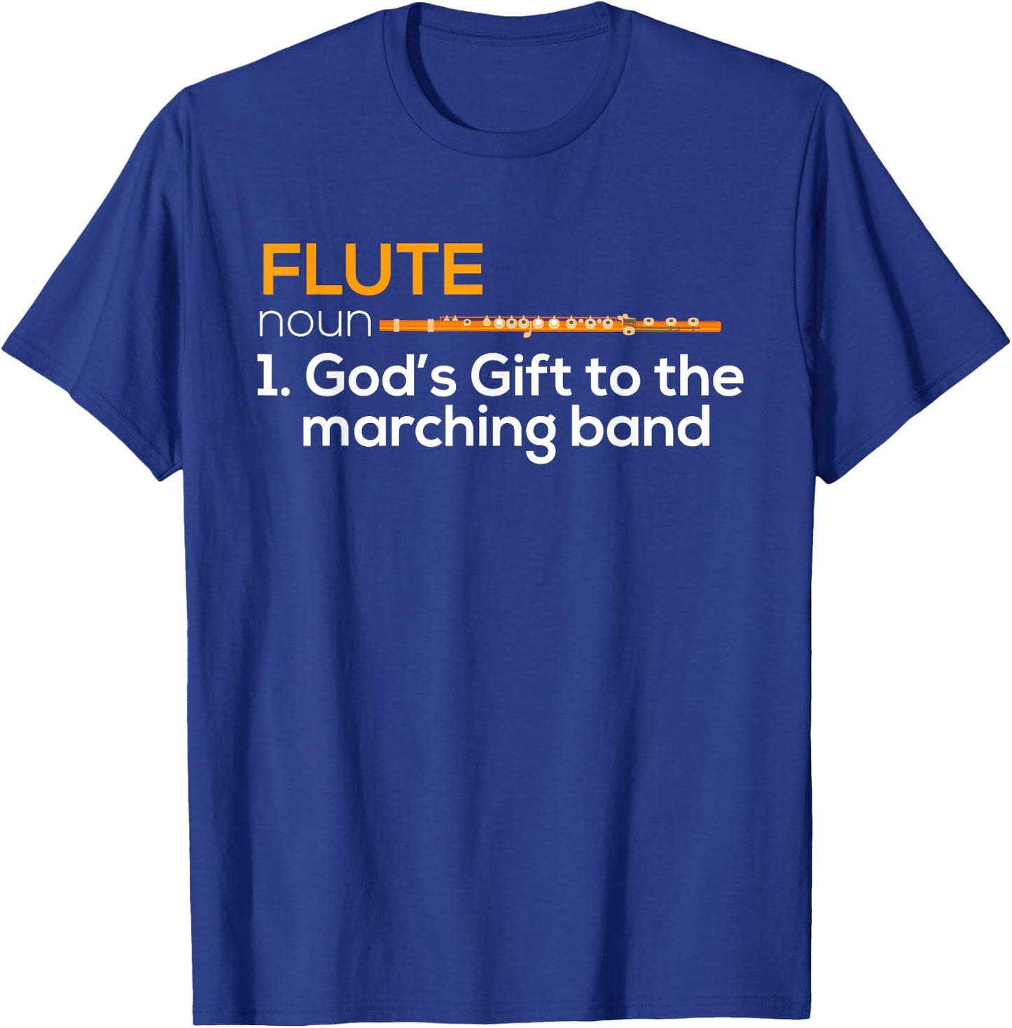 Flute Player Shirt Flutist Marching Band Music Gift T-Shirt - T-Shirt | Royal