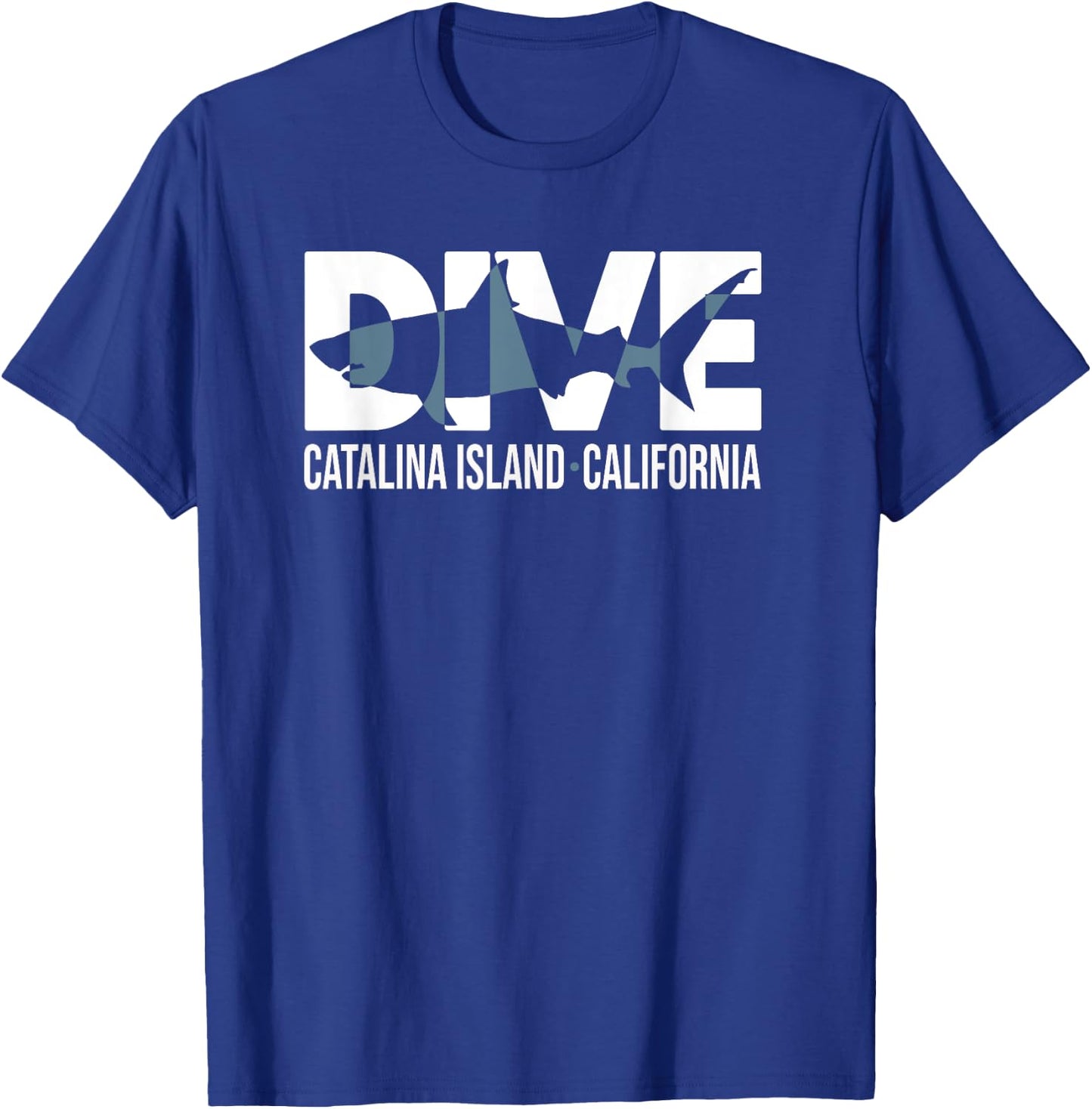 DIVE Catalina Island California SCUBA Diver DIVING T-Shirt - T-Shirt | Royal