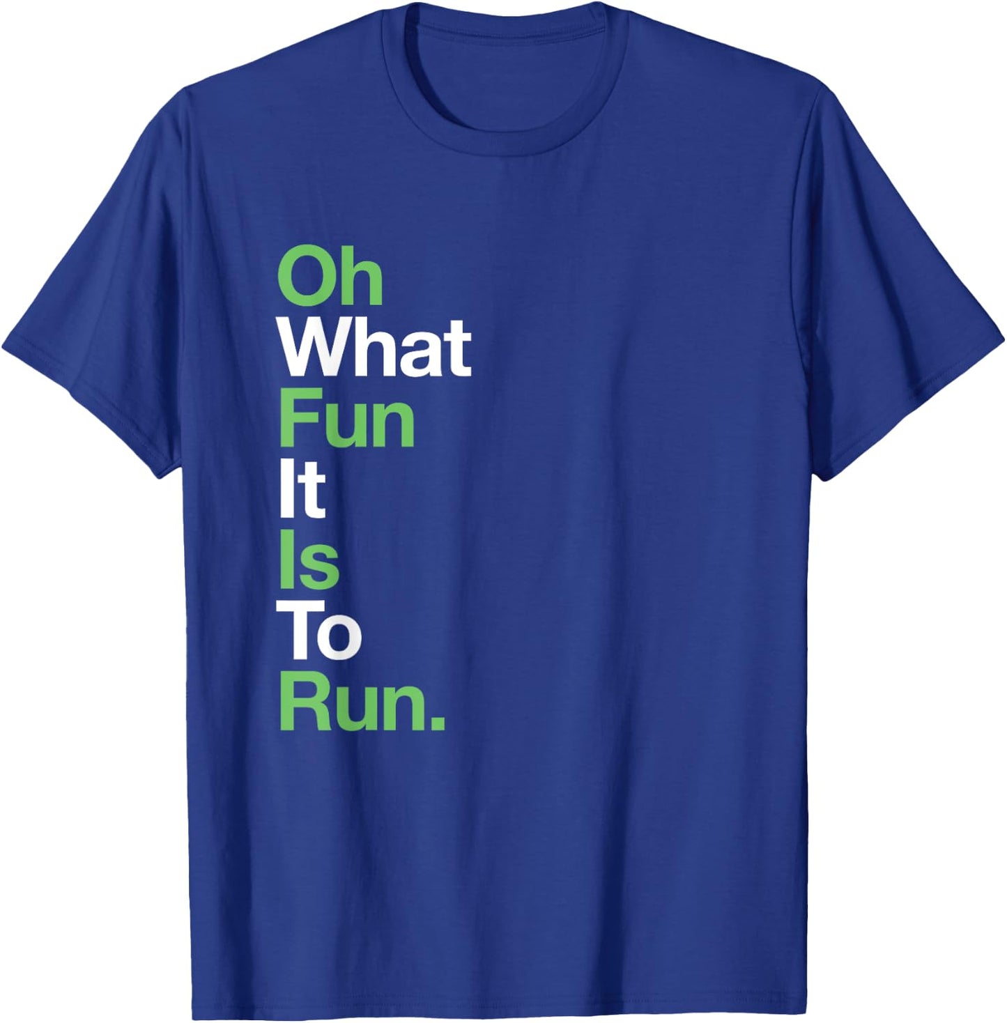 Funny Christmas Running - Oh What Fun It Is To Run T-Shirt - T-Shirt | Royal