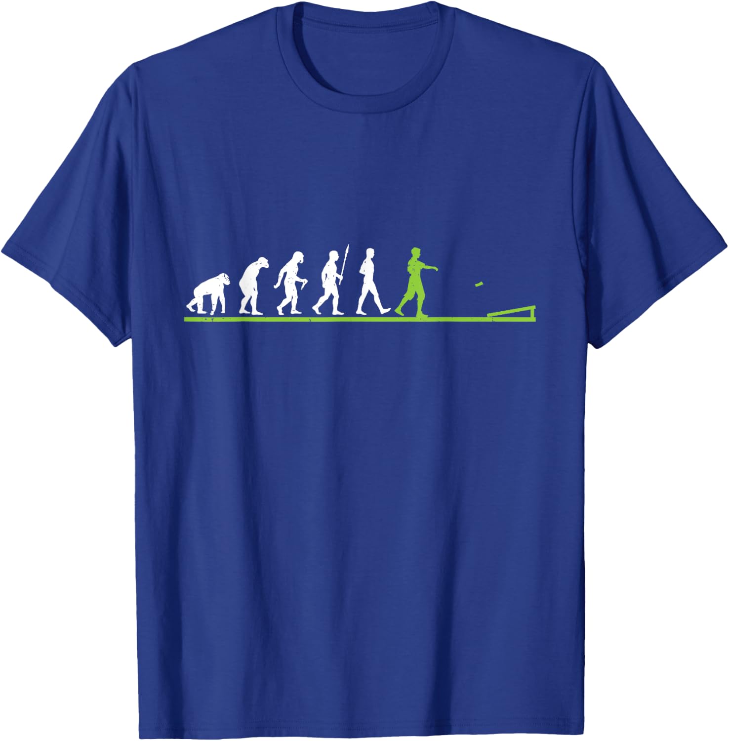 Cornhole Evolution Shirt - Funny Corn Hole Gift T-Shirt - T-Shirt | Royal