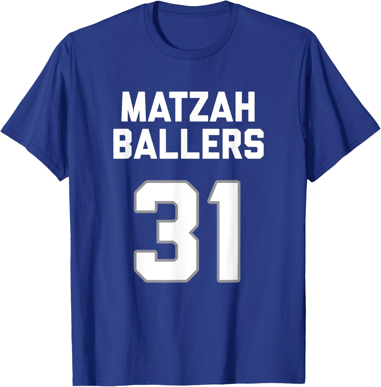 Matzah Baller 31 Funny Jewish Matzo Ball Pun Basketball Team T-Shirt - T-Shirt | Royal