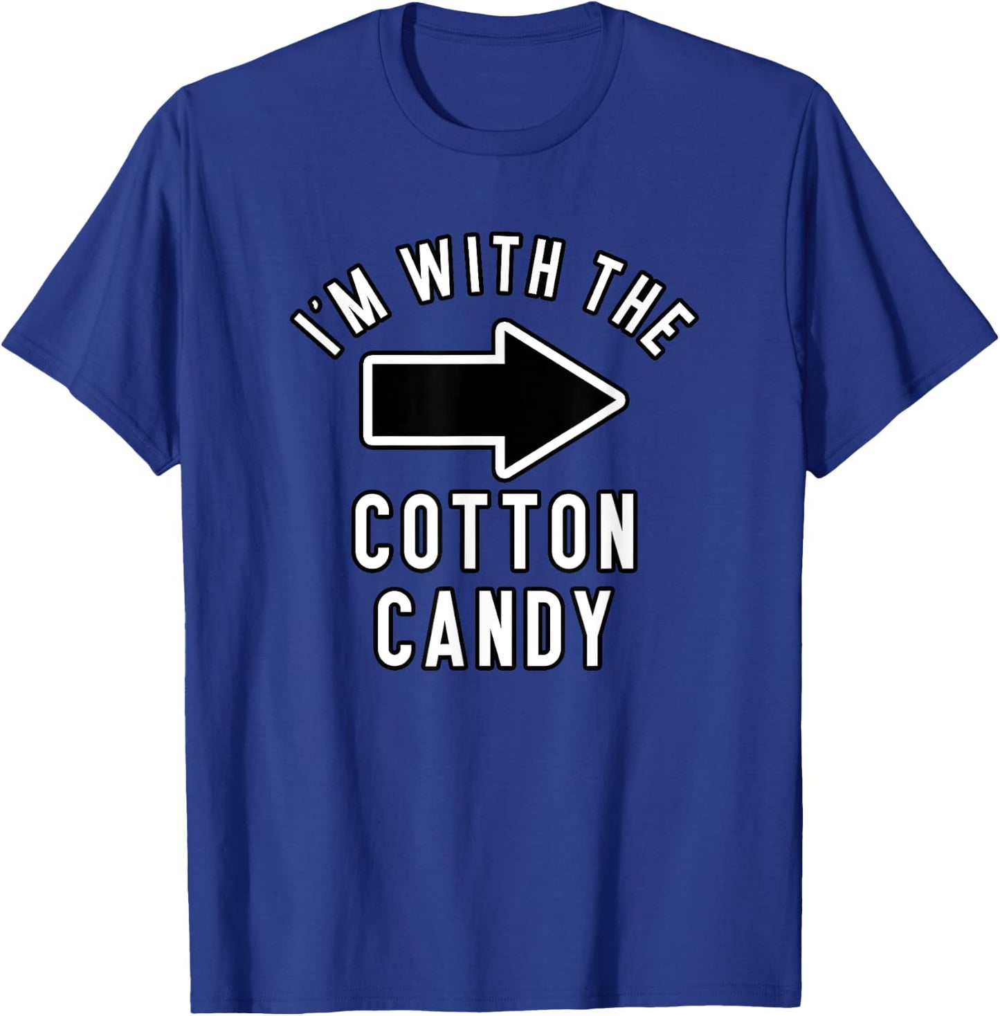 Couples Halloween Costume Shirts I'm With The Cotton Candy T-Shirt - T-Shirt | Royal