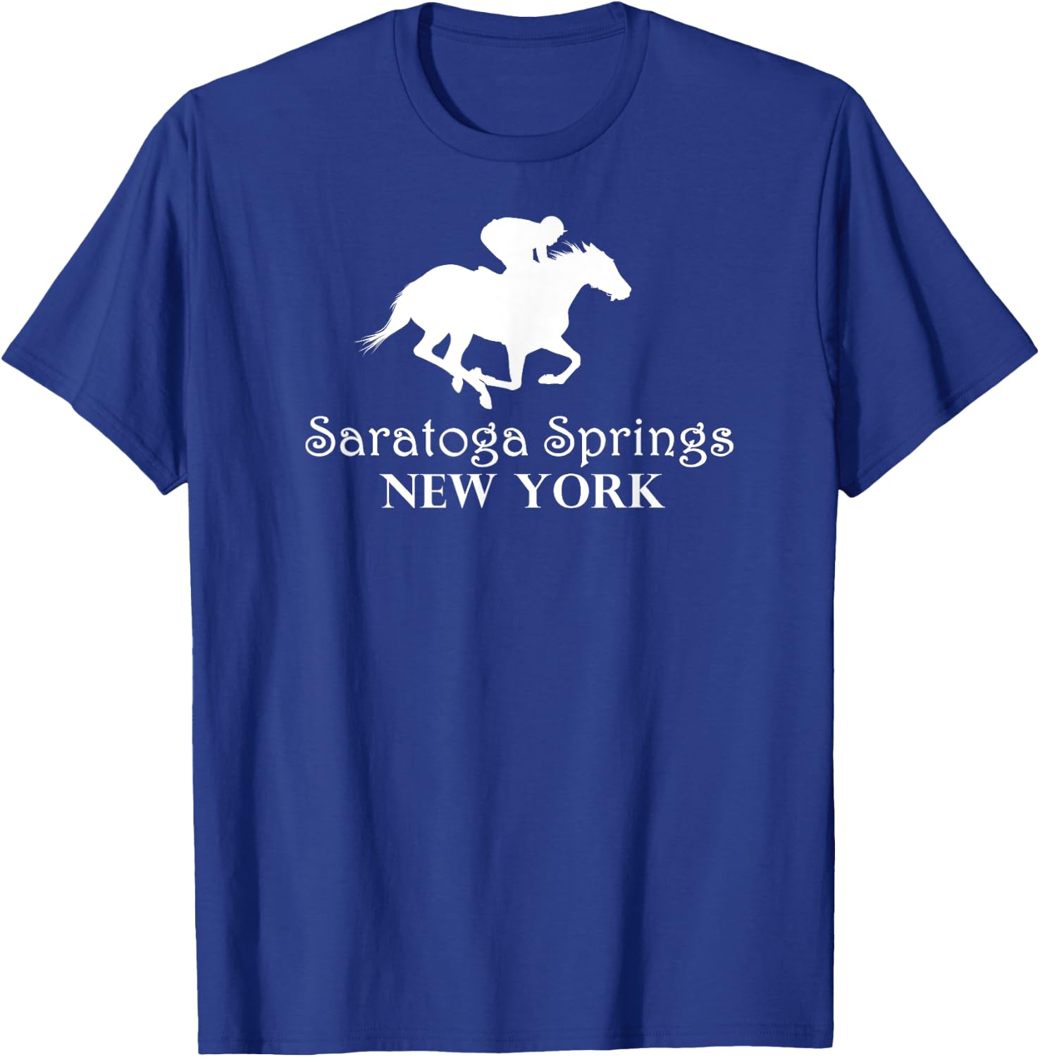 Saratoga Springs New York Horse Racing Jockey T-Shirt - T-Shirt | Royal