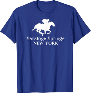 Saratoga Springs New York Horse Racing Jockey T-Shirt - T-Shirt | Royal