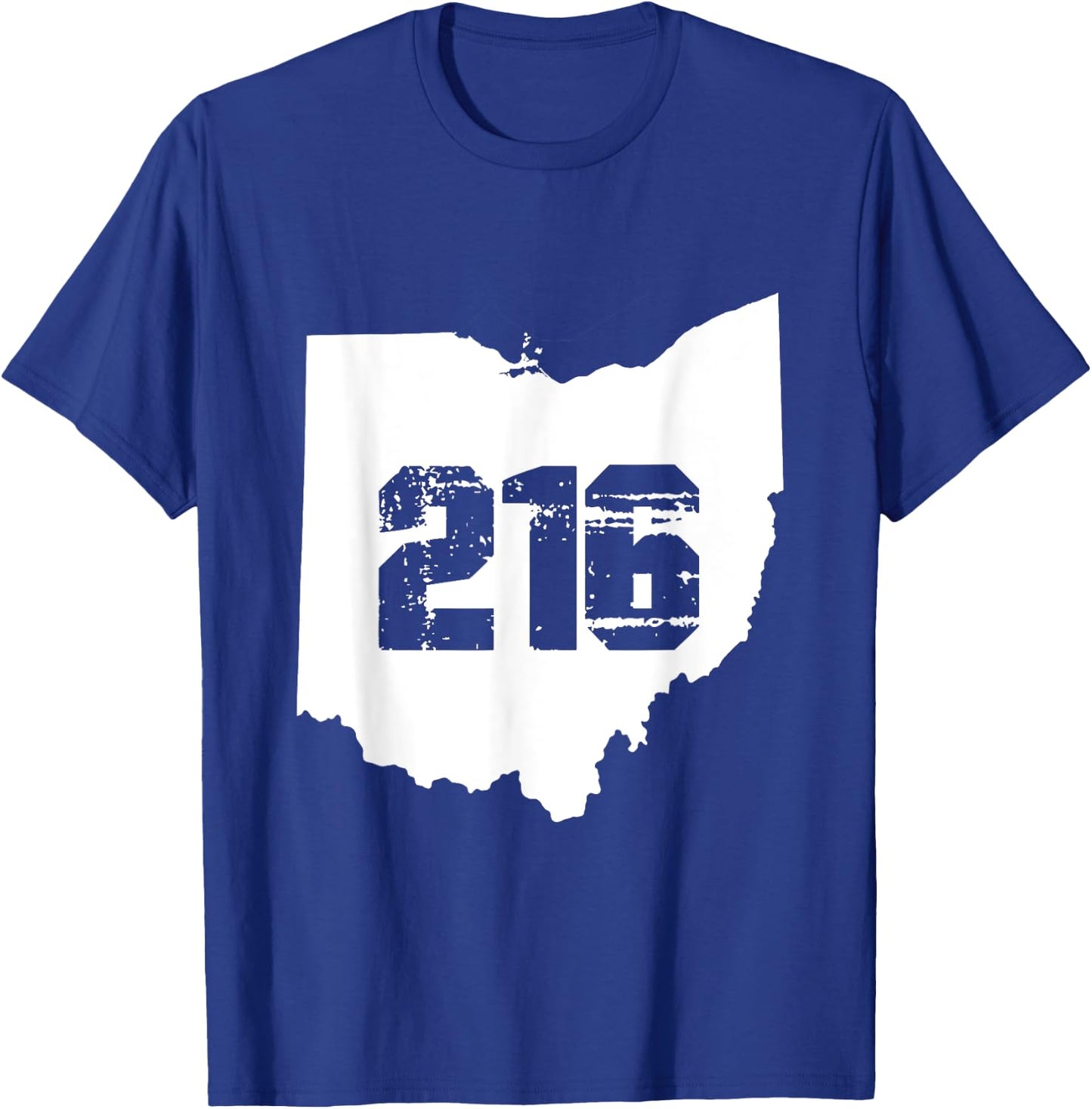 Cleveland Ohio 216 Area Code Number T-Shirt - T-Shirt | Royal