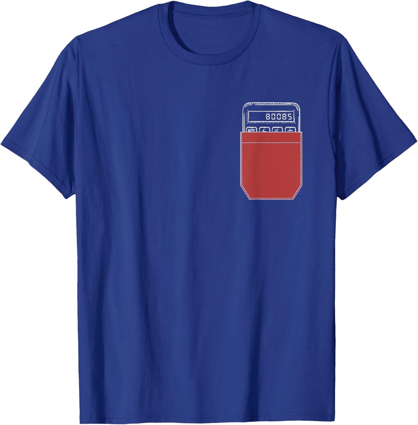 Pocket Calculator 80085 Funny Retro T-Shirt - T-Shirt | Royal
