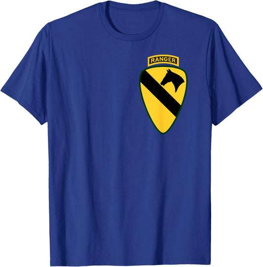 1st Cavalry Division Shirt - 1st CAV Shirt Ranger Tab 1.5x T-Shirt - T-Shirt | Royal