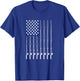 Proud Fishing Teez Women's Fishing Patriotic American Flag , Black, Small T-Shirt - T-Shirt | Royal