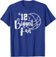 Number 12's Biggest Fan Shirt Basketball Player Mom Dad T-Shirt - T-Shirt | Royal