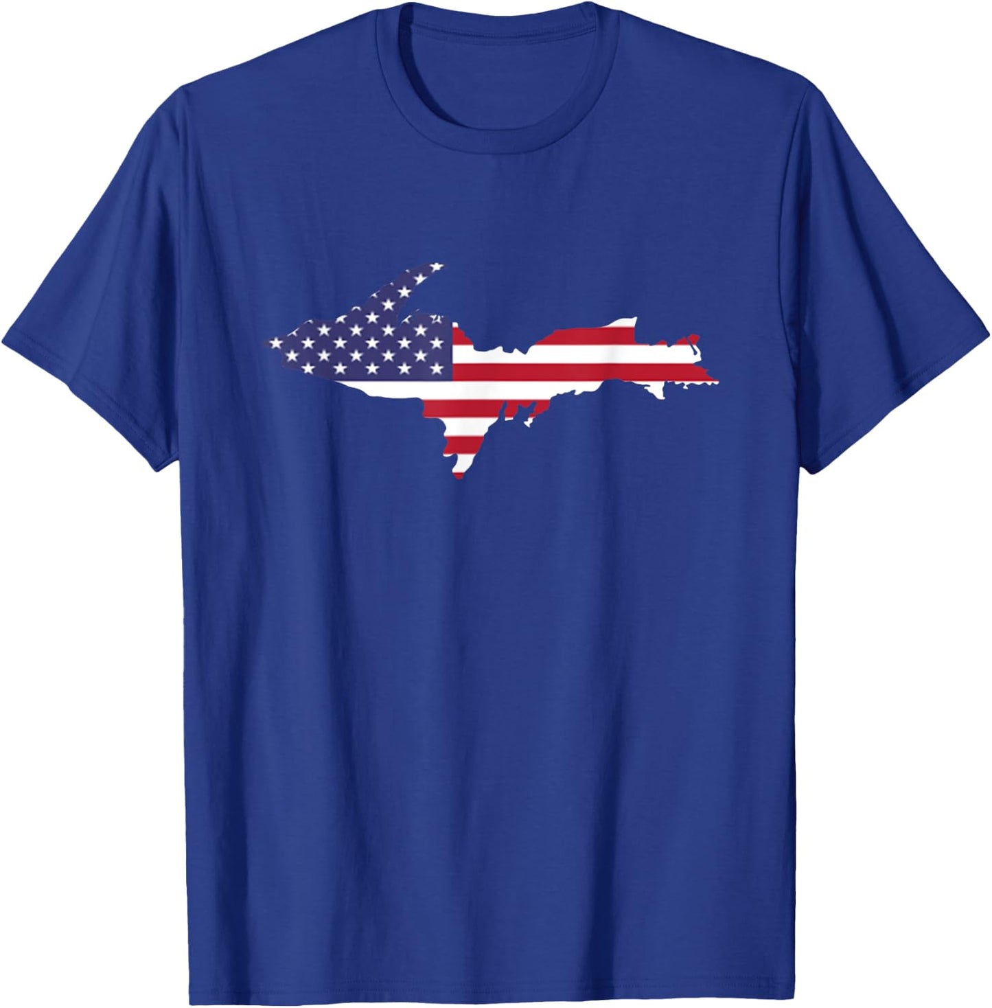 UP Upper Peninsula Michigan American Flag USA 906 Yoopers T-Shirt - T-Shirt | Royal