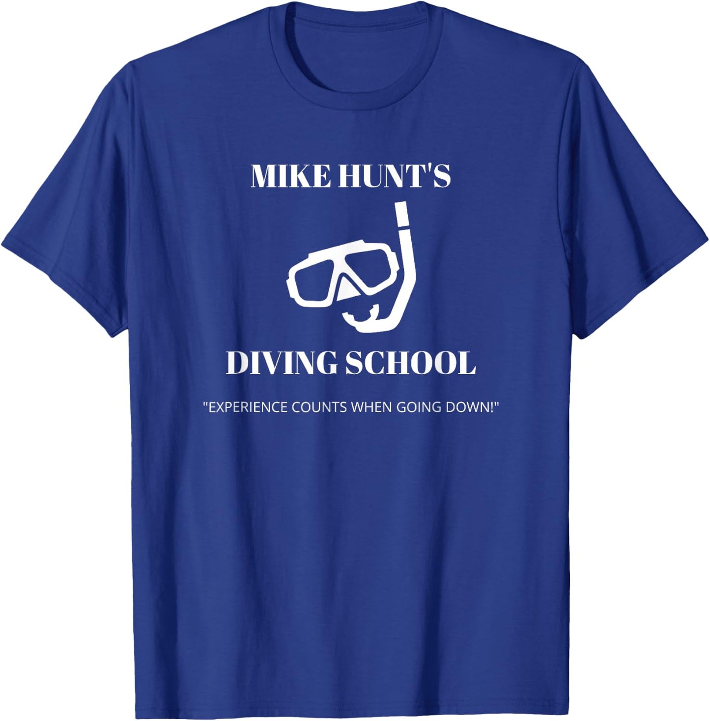 "Mike Hunt's Diving School" Funny Scuba Diving T-Shirt - T-Shirt | Royal