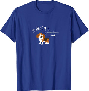 Funny Cute Beagle Dog T Shirt I Grandma Gift Grandmother T-Shirt - T-Shirt | Royal