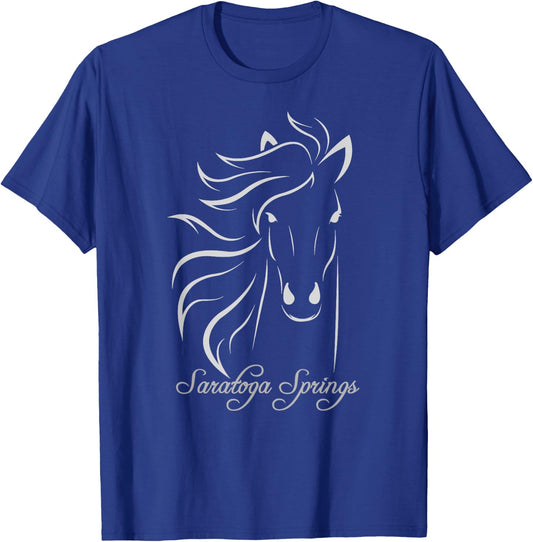 Saratoga Springs Upstate New York Horse T-Shirt - T-Shirt | Royal
