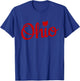 Ohio Shirt OH Red Script Love Home Pride Map Distressed T-Shirt - T-Shirt | Royal