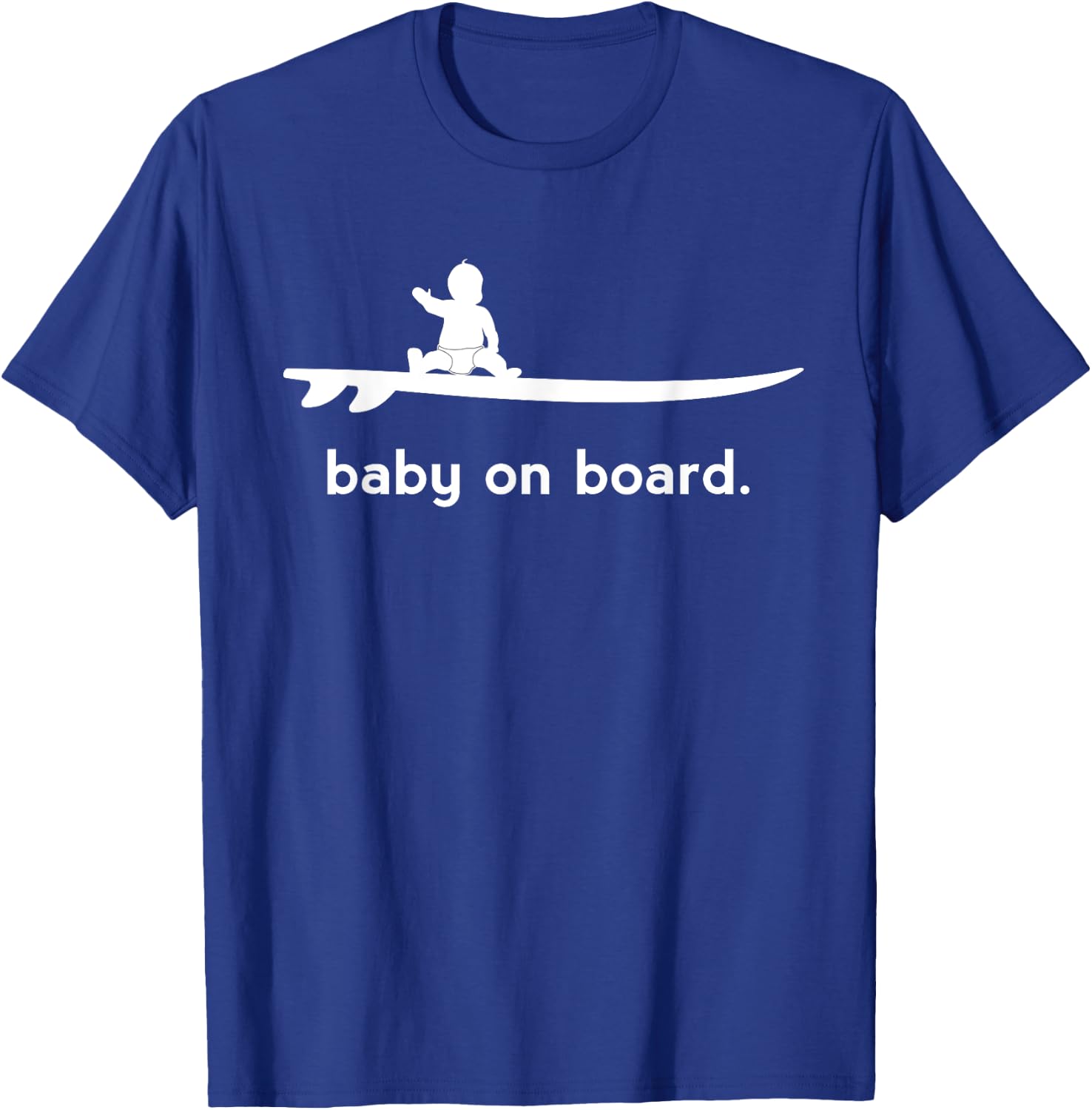 Baby on Surfboard Board Surfer Baby T-Shirt - T-Shirt | Royal