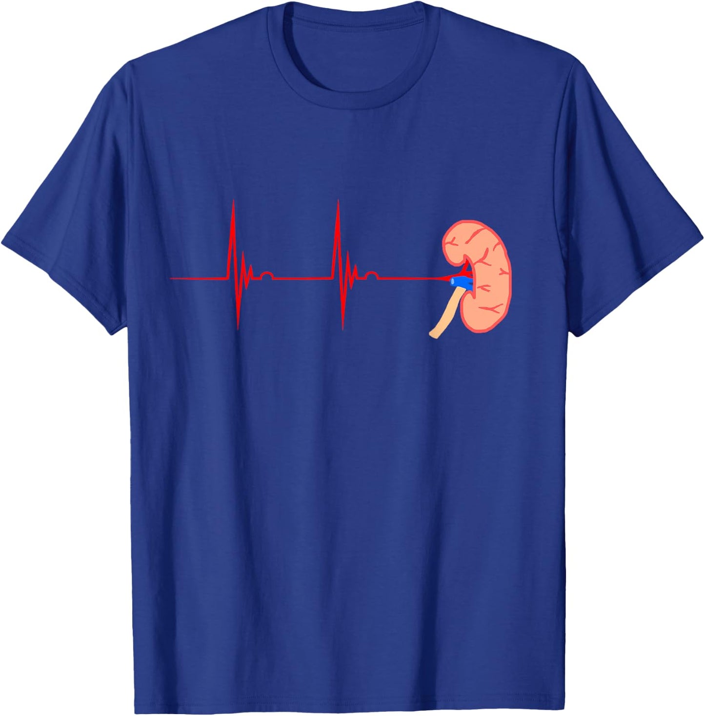 Kidney Donate Heartbeat Kidney Support Kidney Donation T-Shirt - T-Shirt | Royal