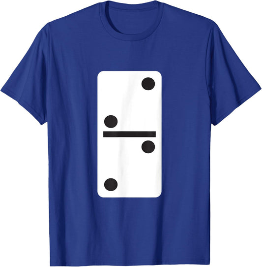 Double Two Dominoes Halloween Costume Domino Game T-Shirt - T-Shirt | Royal